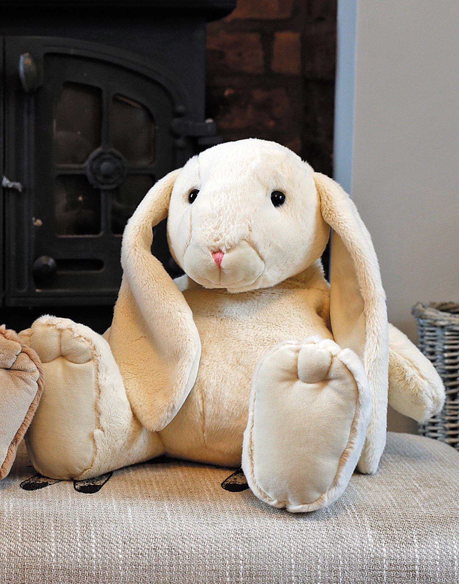 Bunny Large Soft Toy Cream Plush, 30cm