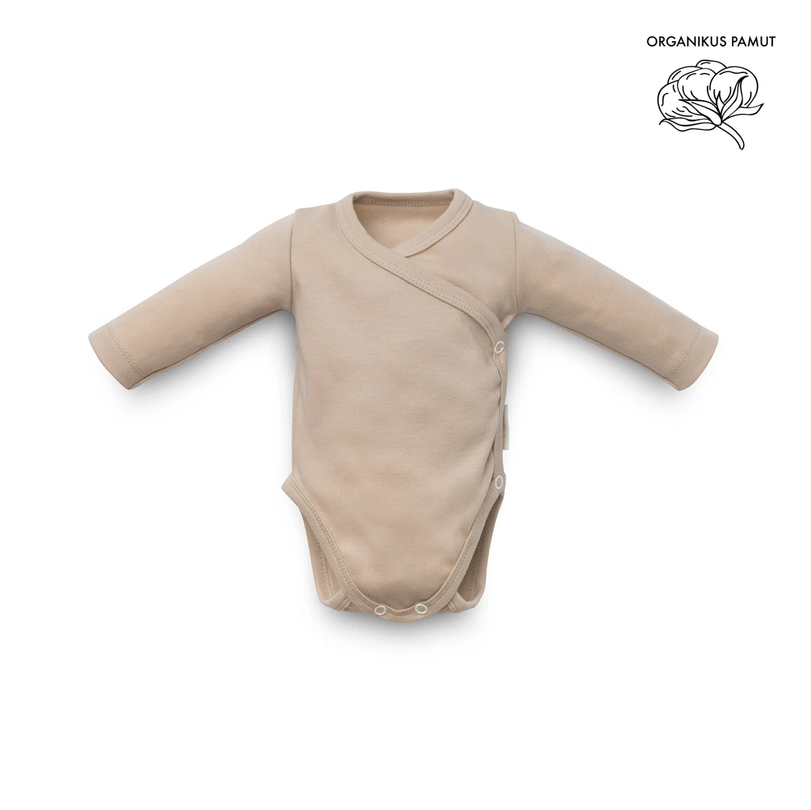 Organic Kimono Bodysuit in Hazelnut