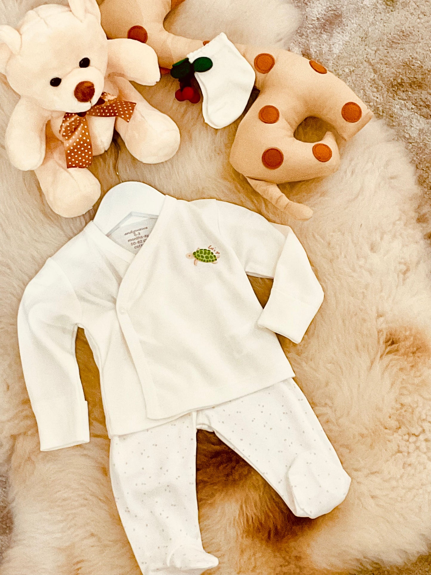 Soft White 2-Piece Baby Outfit