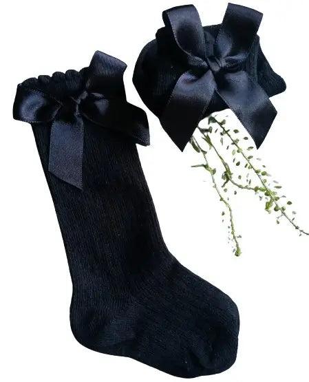 Black Baby Girl Bowl Socks