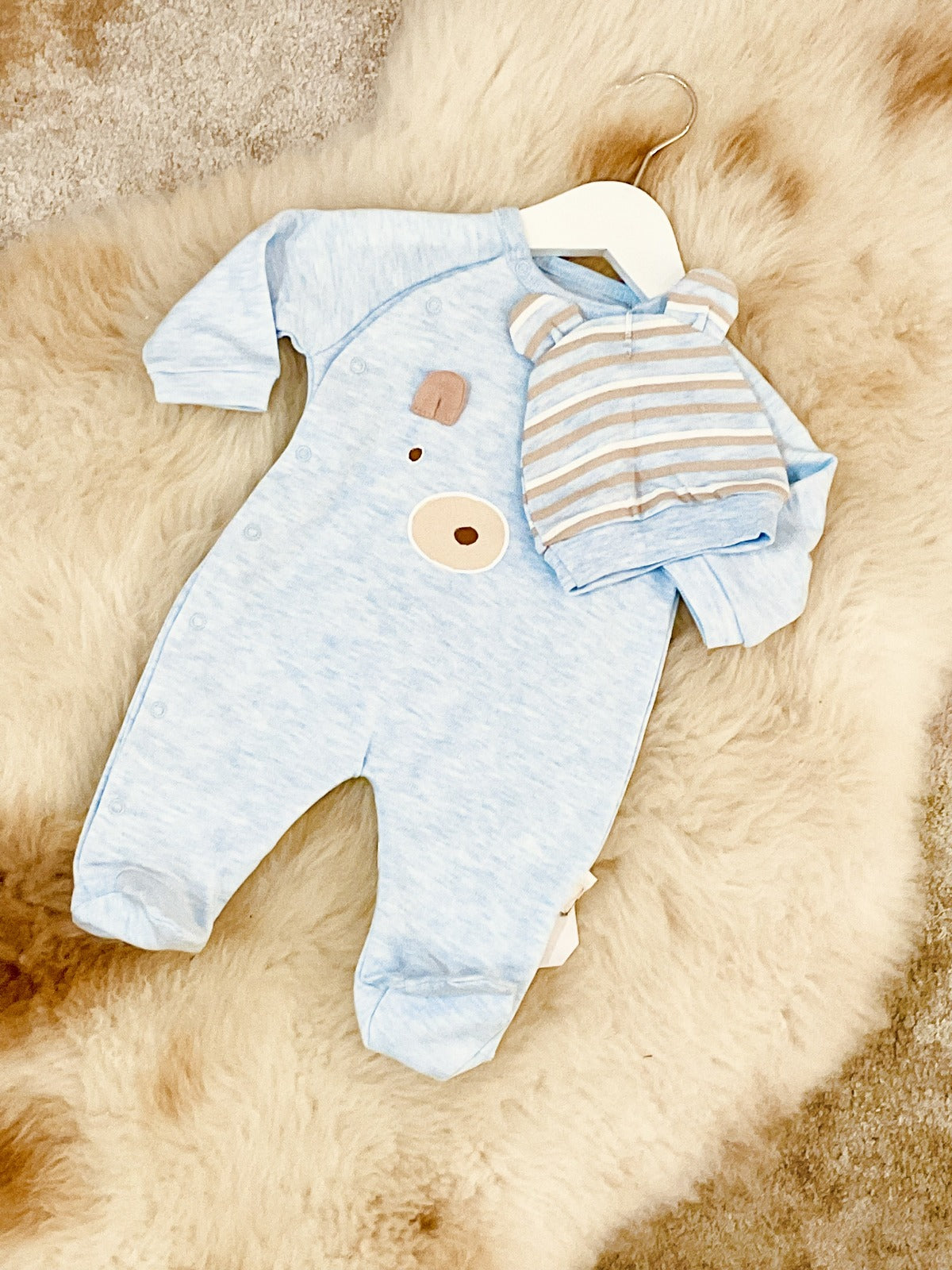 Sweet Bear Baby Sleepsuit Set