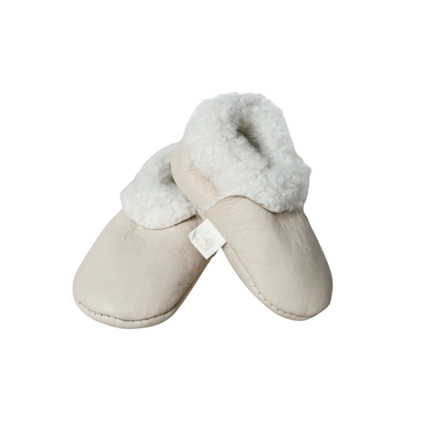 Baby Lambskin Booties | Pebble