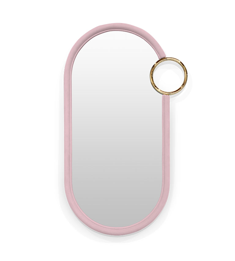 light pink mirror for baby nursery