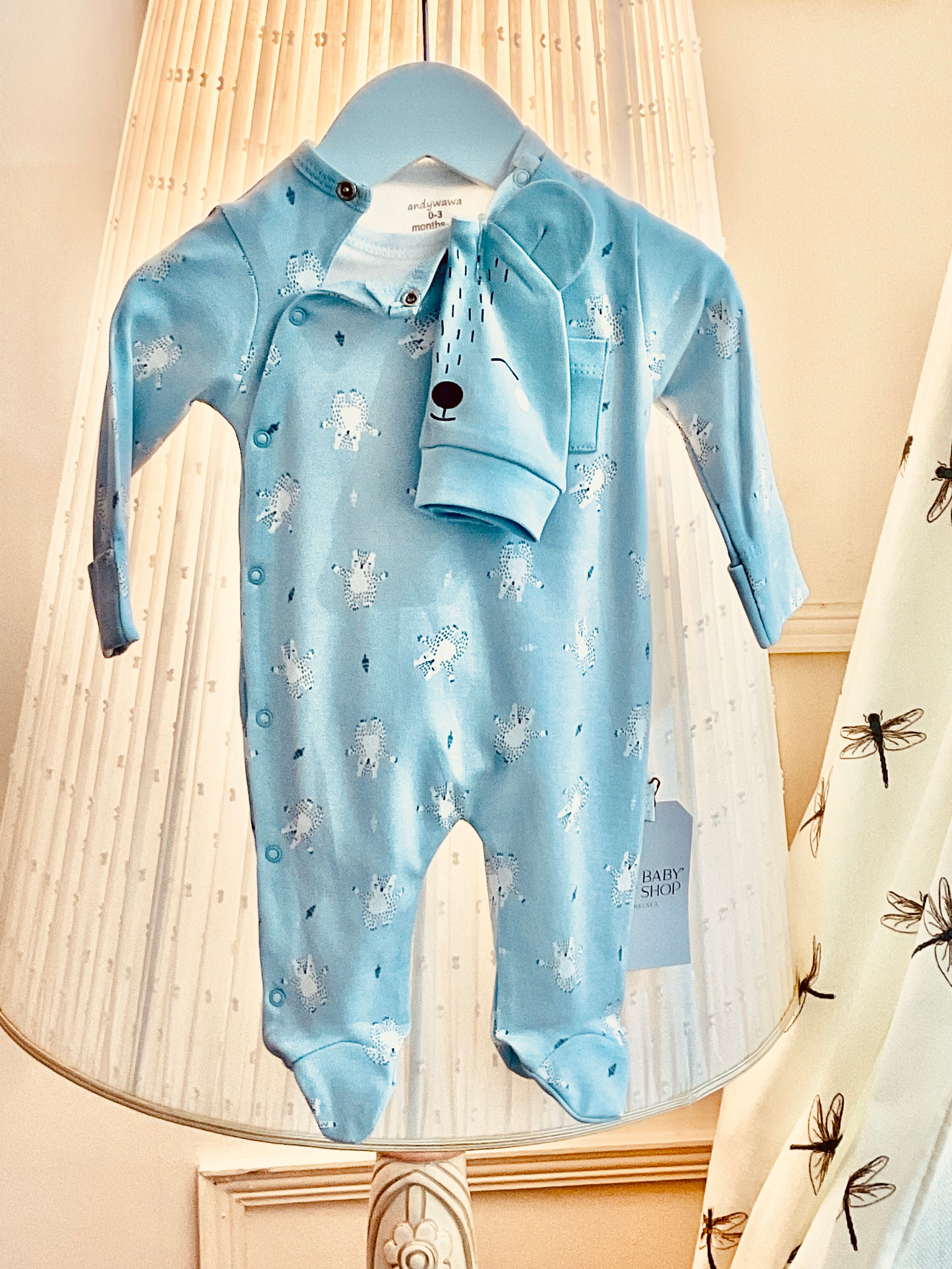 Baby Sleepsuit and Hat Set