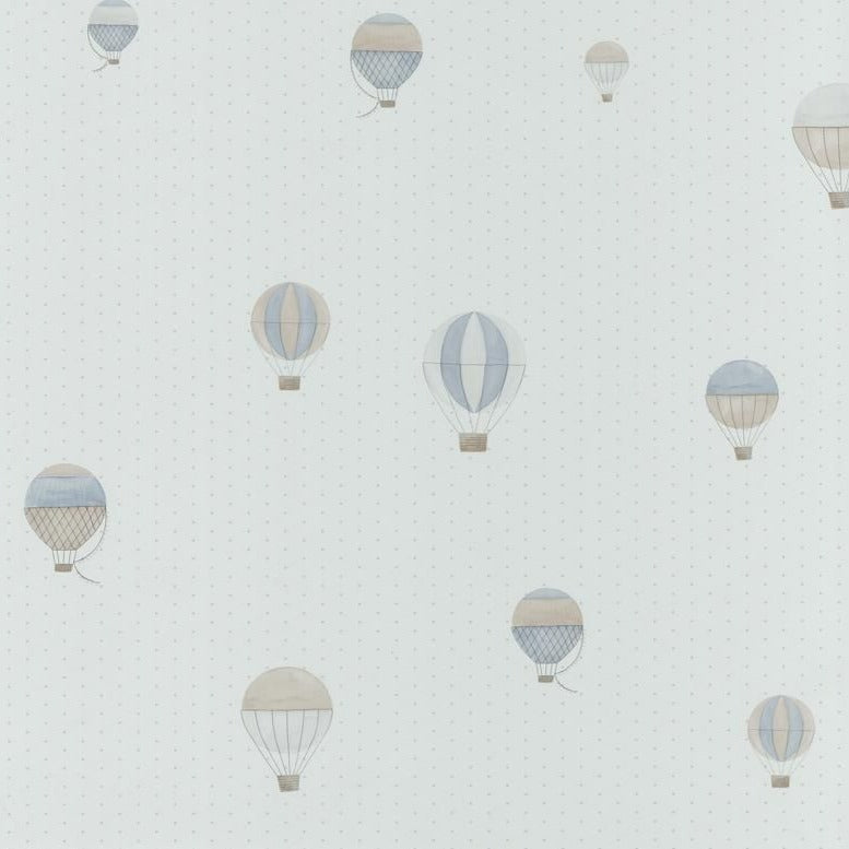 Montgolfier Blue Hot Air Balloon Wallpaper