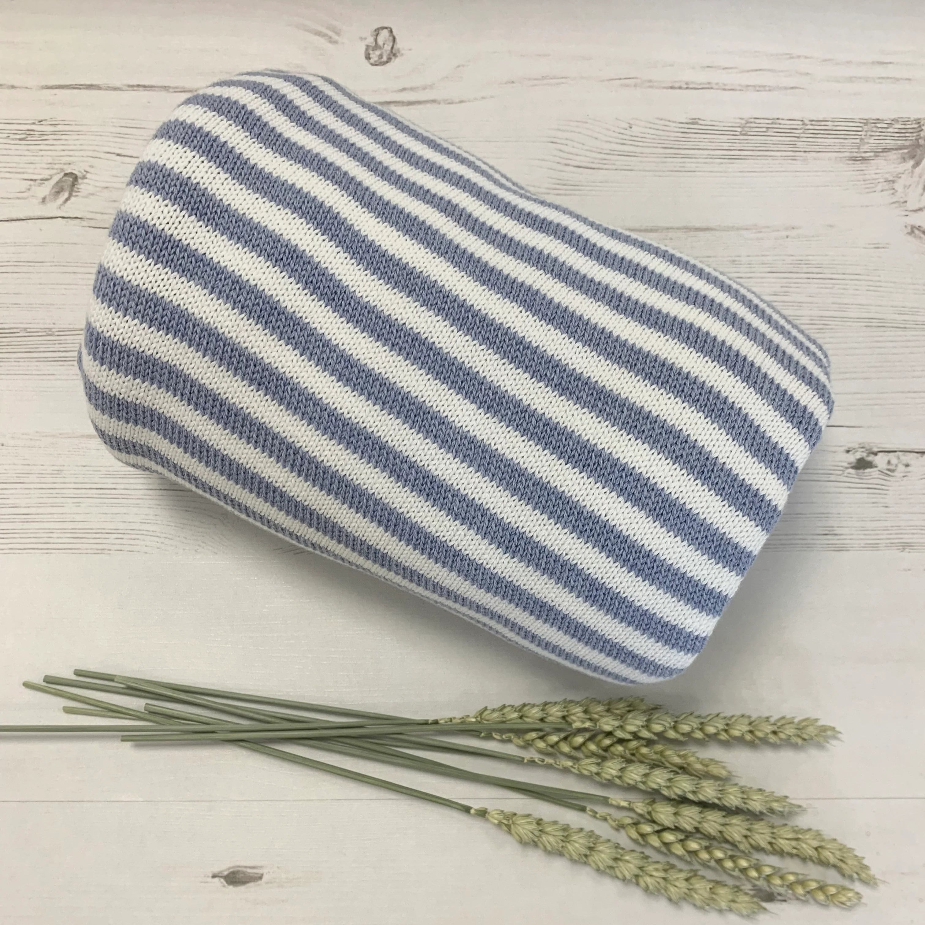 Organic Striped Baby Blanket - Blue