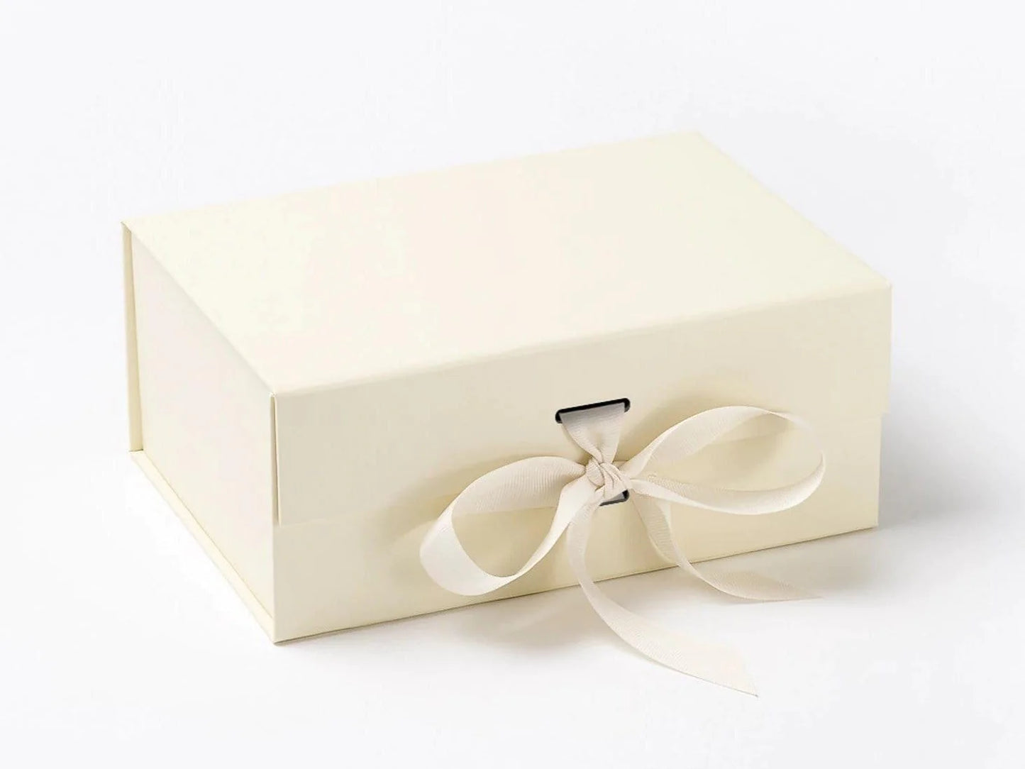 gift box with ivory ribbon