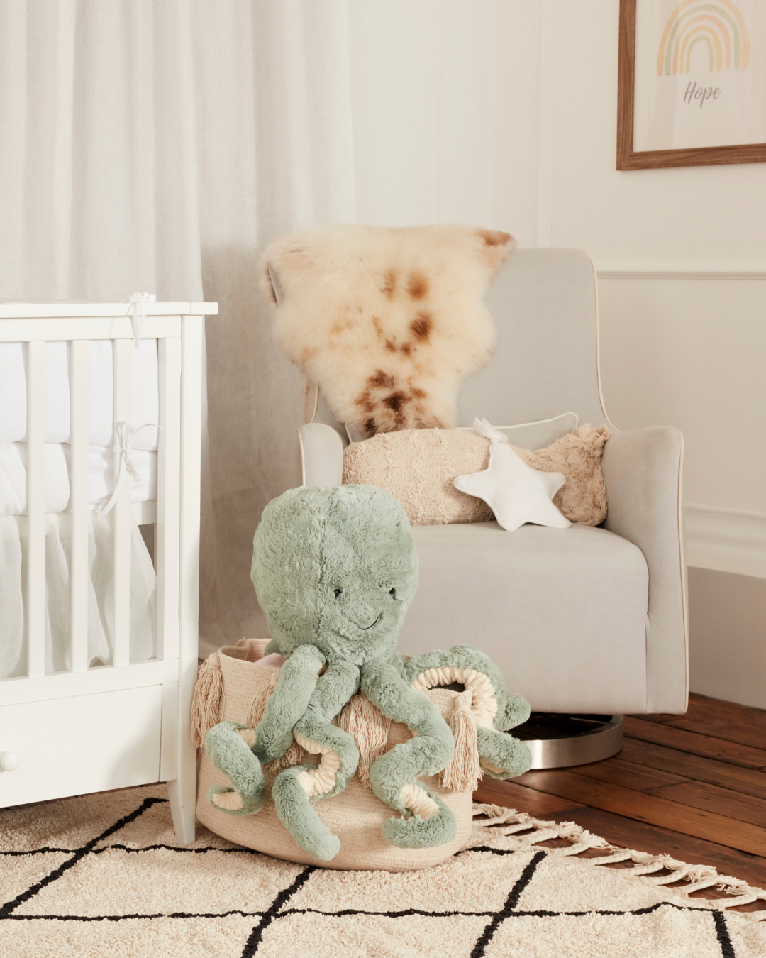 madison breastfeeding chair in stylish nursery