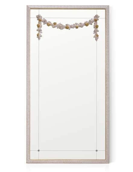 full-length floral design mirror for children's room