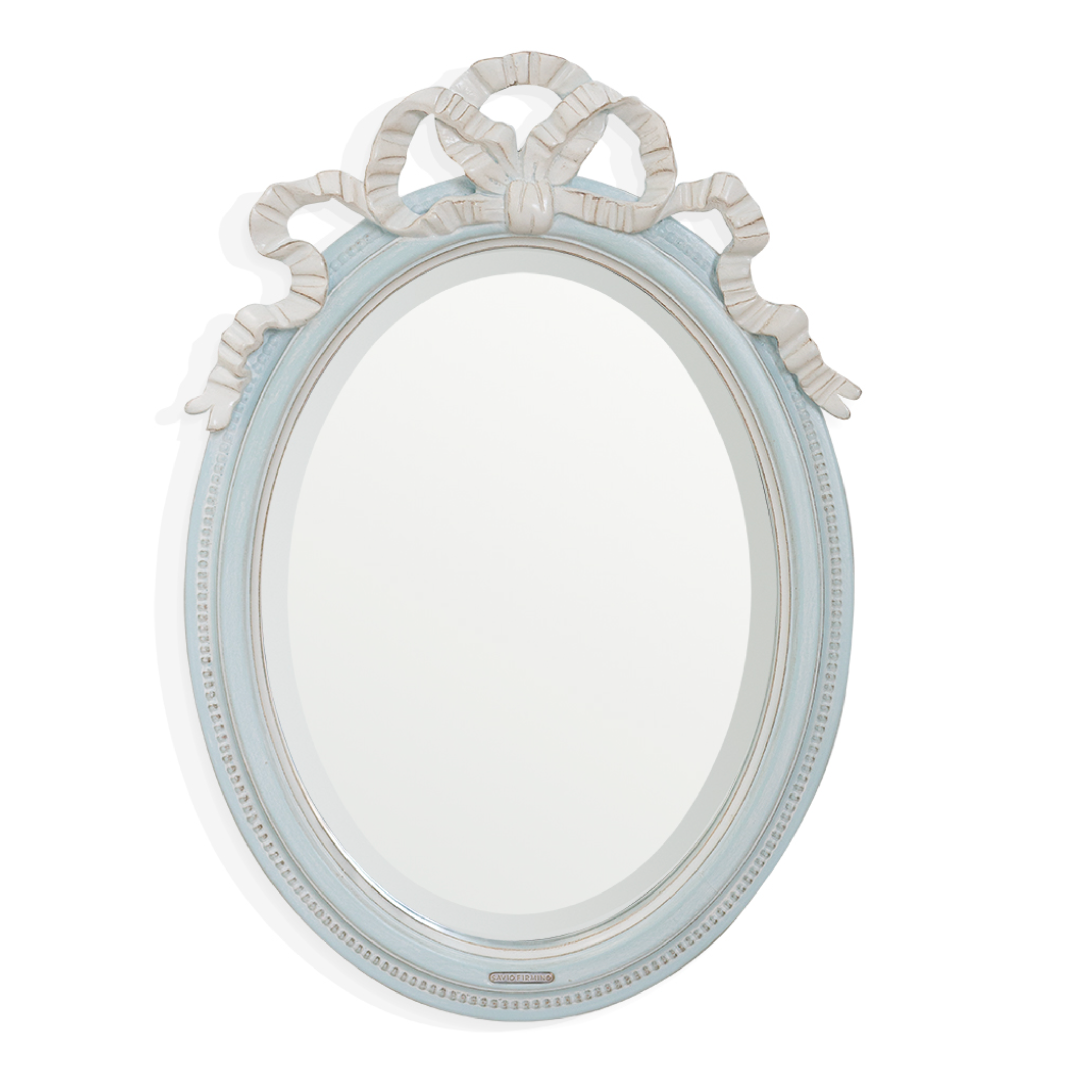 stylish oval mirror for baby nursery