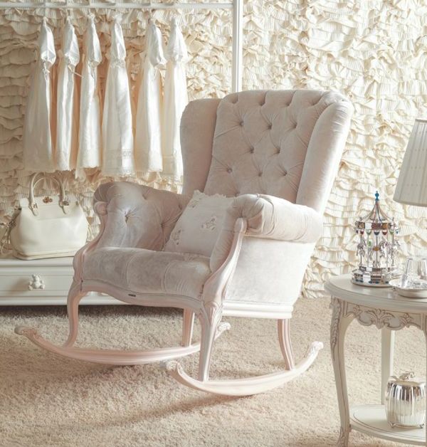 stylish upholstered rocking chair