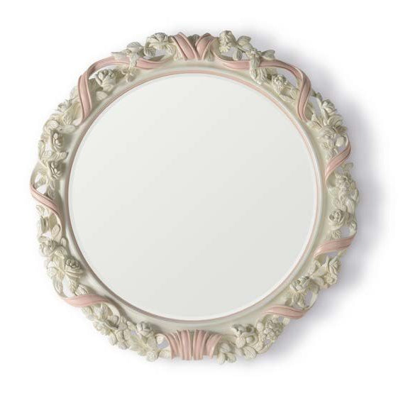 floral style round mirror for children's room by savio firmino