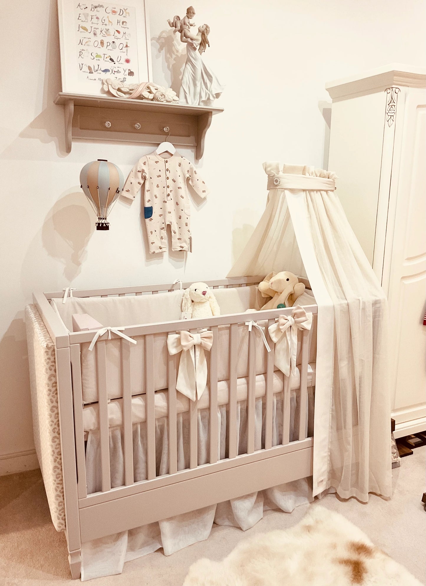 luxury baby cot in a stylish baby room