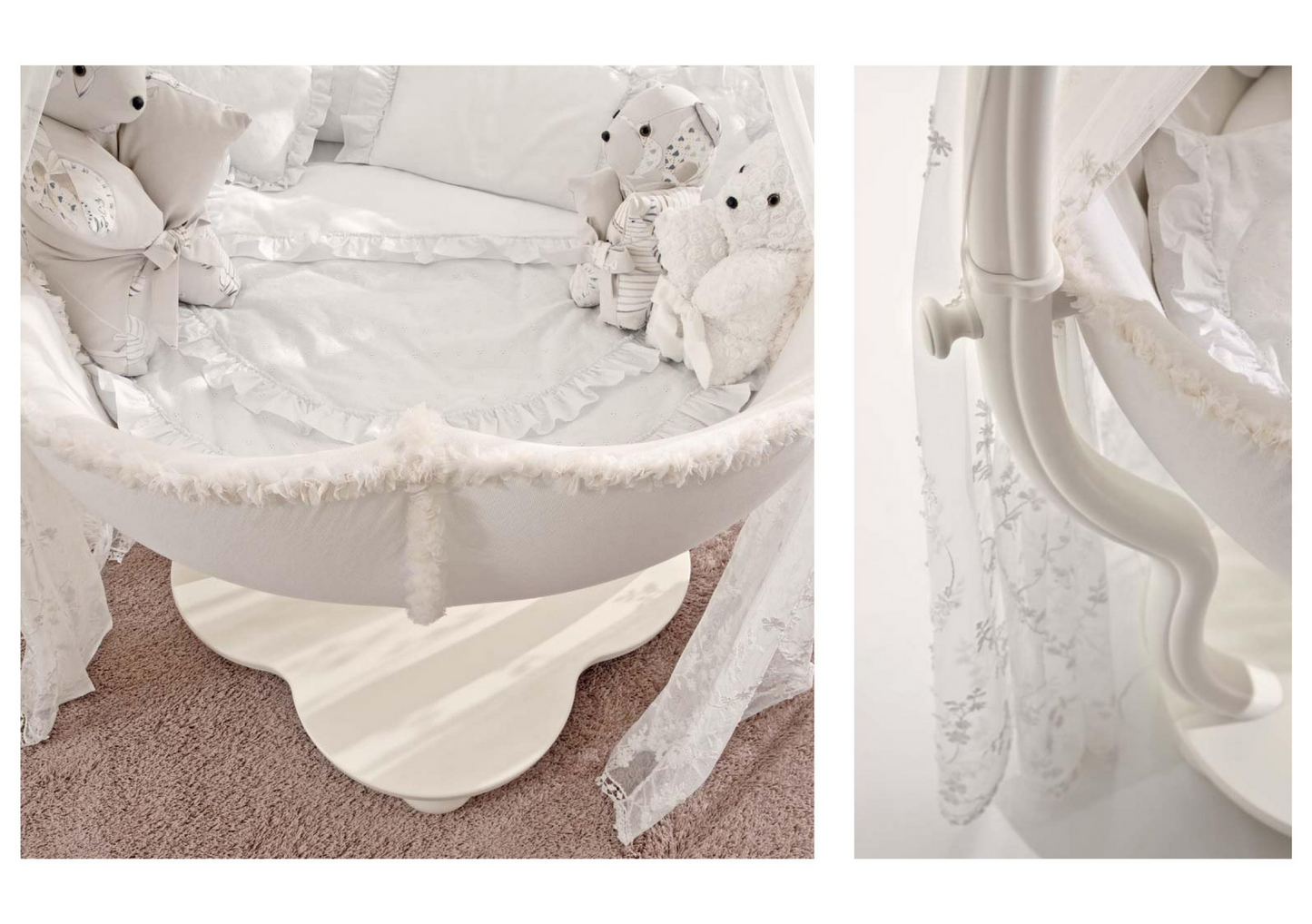 Beatrice Luxury Crib | Round Luxury Bassinet | Luxury Gifts