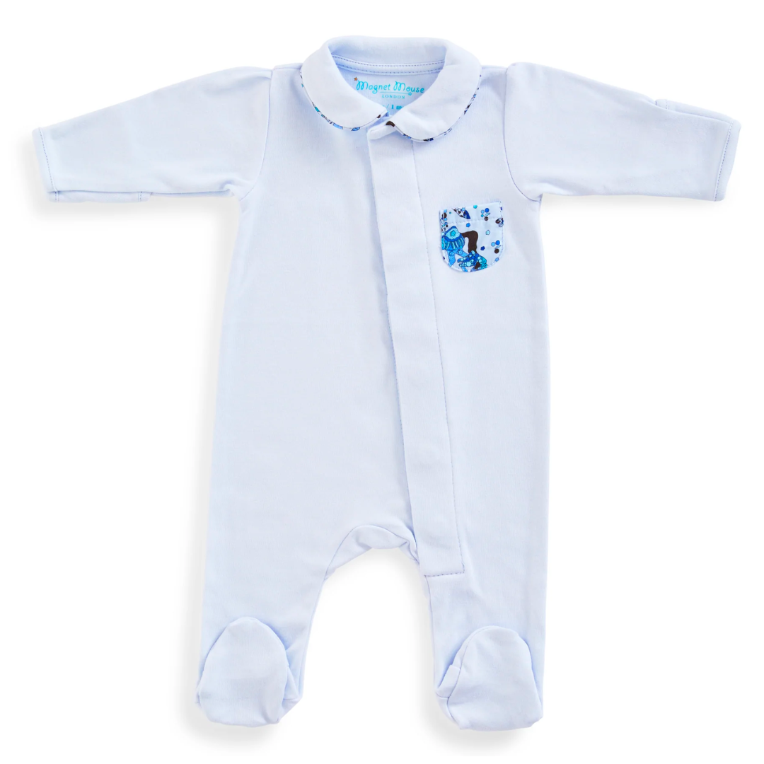 Blue Cotton Onesie