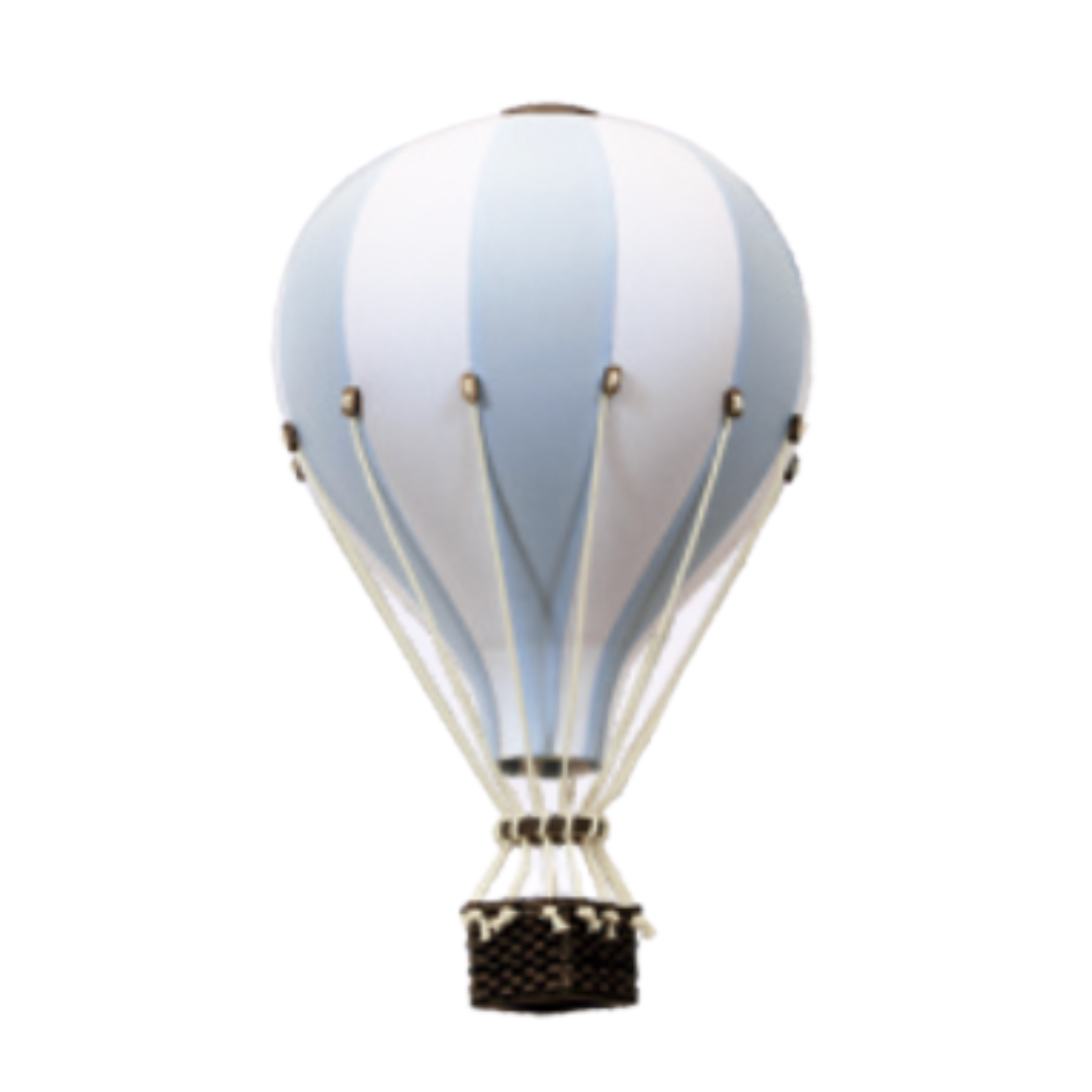 Blue and White Decorative Hot Air Balloon