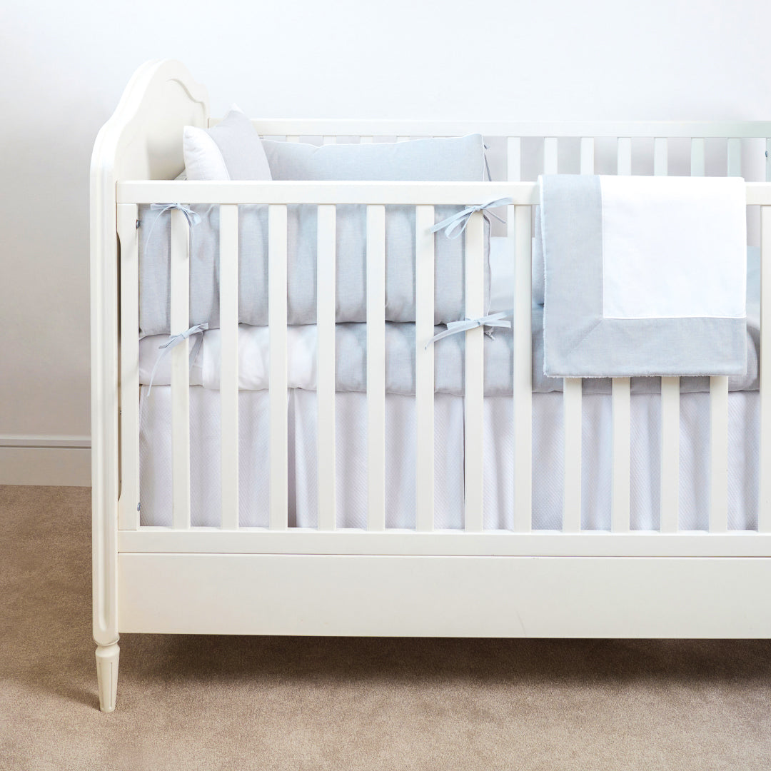 Diamond White Collection Valance | Luxury Baby Bedding