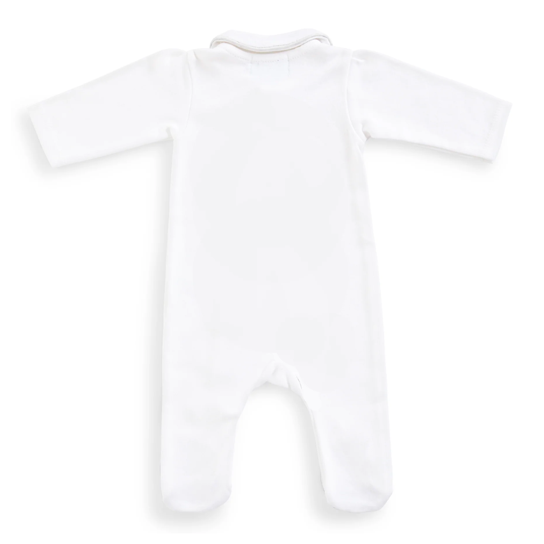 Pure White Cotton Onesie by Magnet Mouse