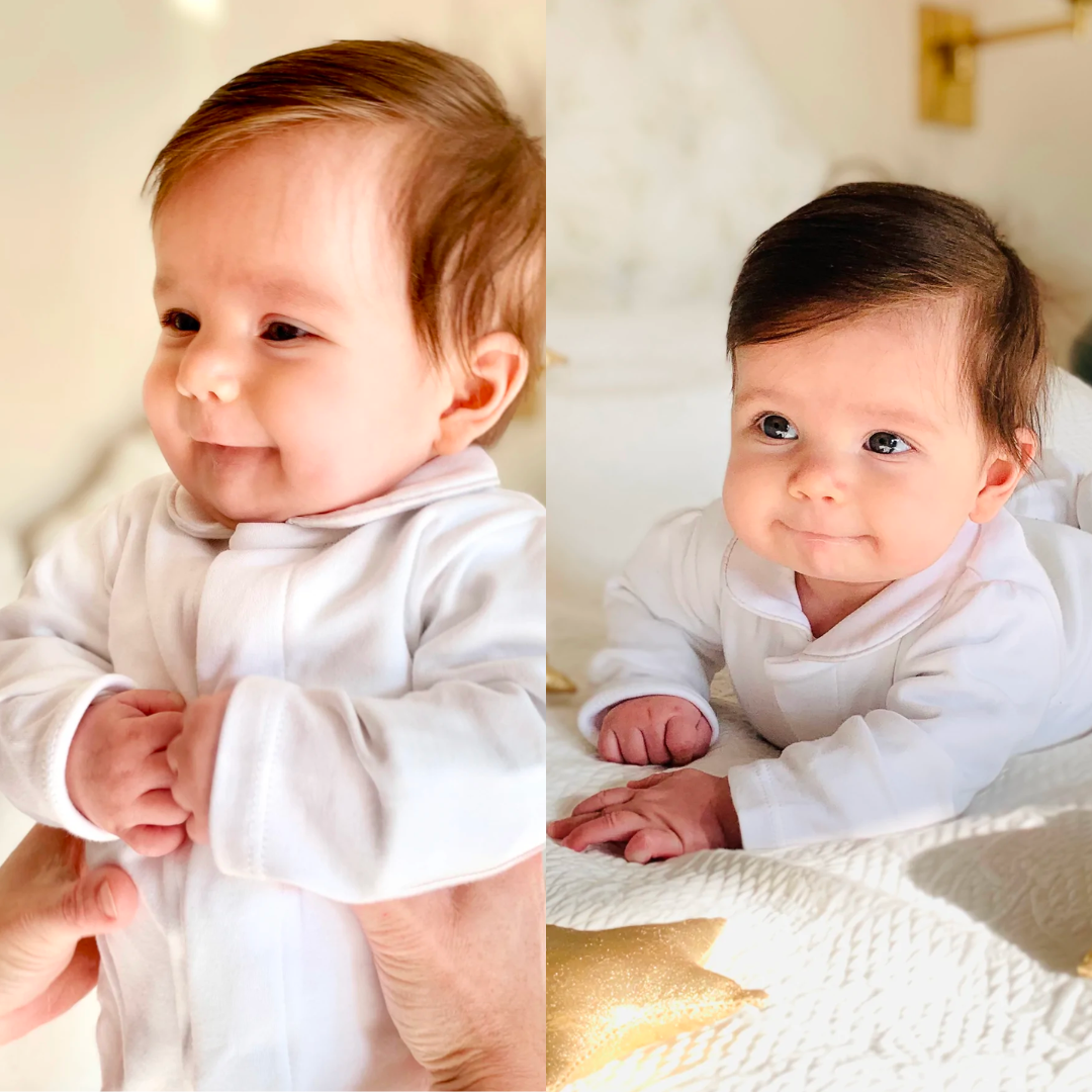 Pure White Cotton Onesie by Magnet Mouse