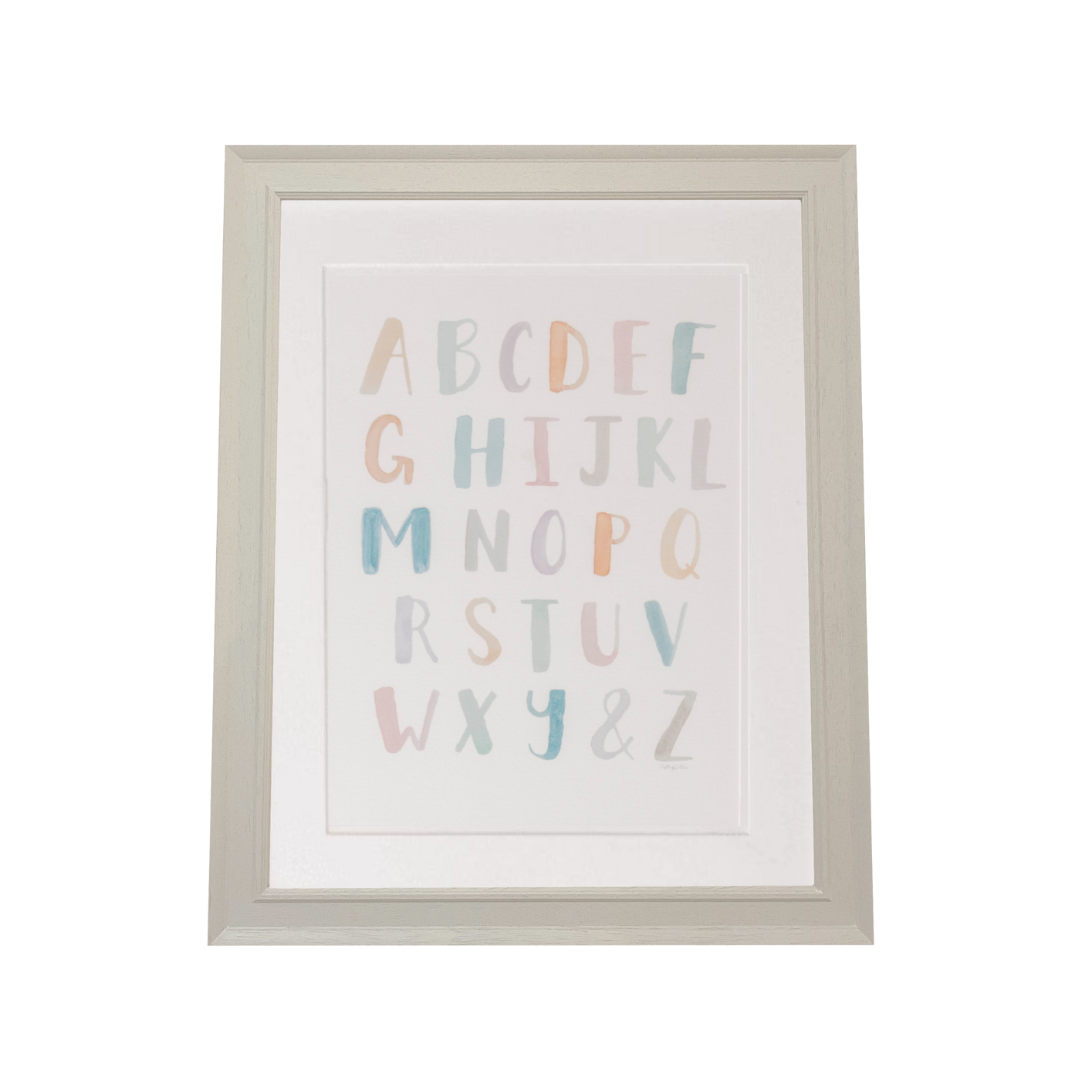 ABC Watercolour Nursery Print