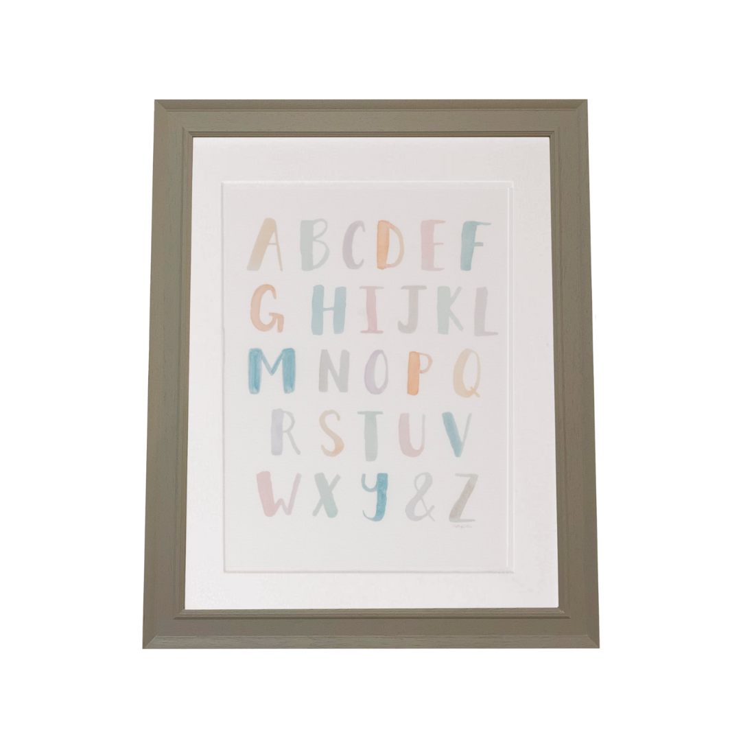 ABC Watercolour Nursery Print