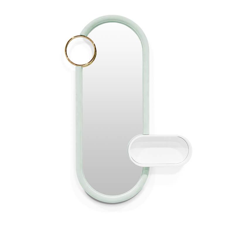 green luxury kids room mirror