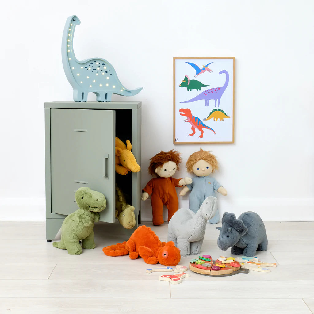 nursery lamp and dolls for kids room