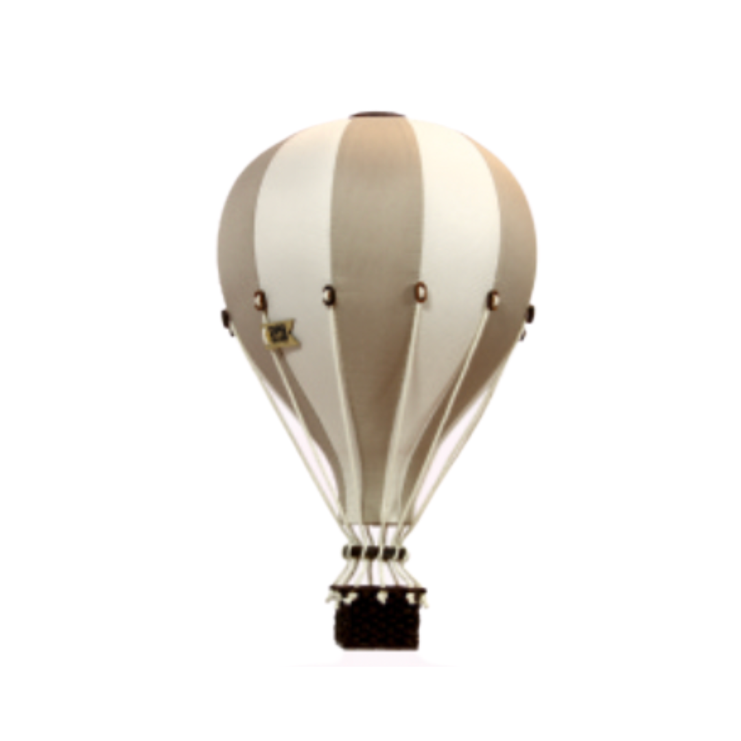 gold and beige decorative hot air balloon for children's room