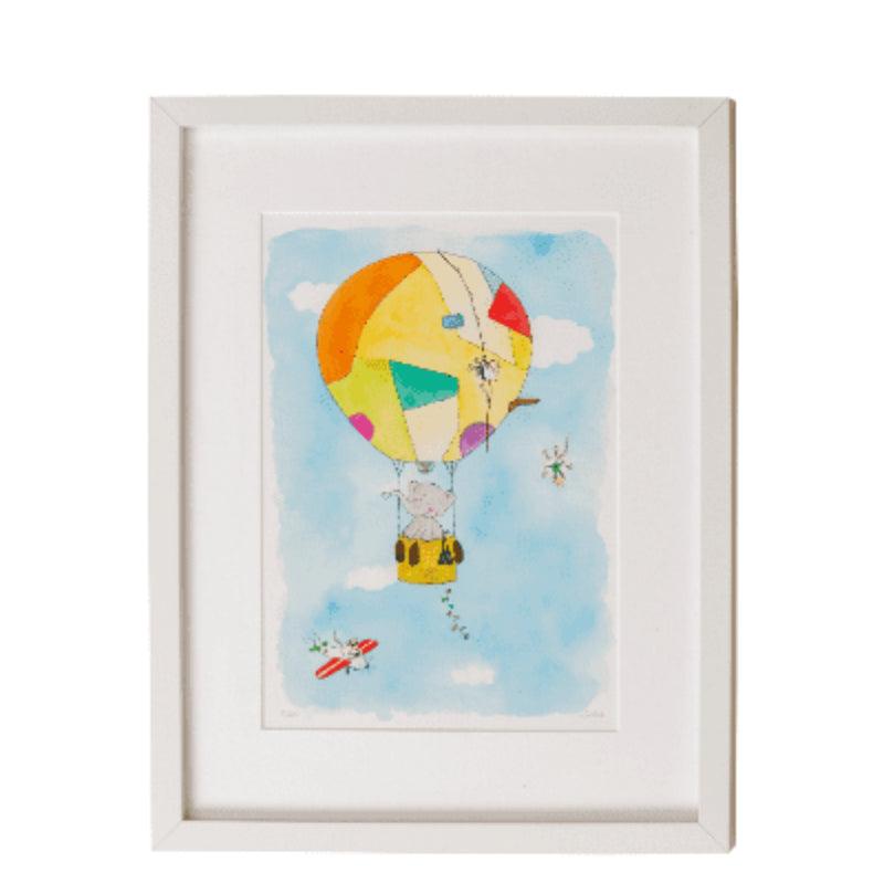 hot air balloon framed art print