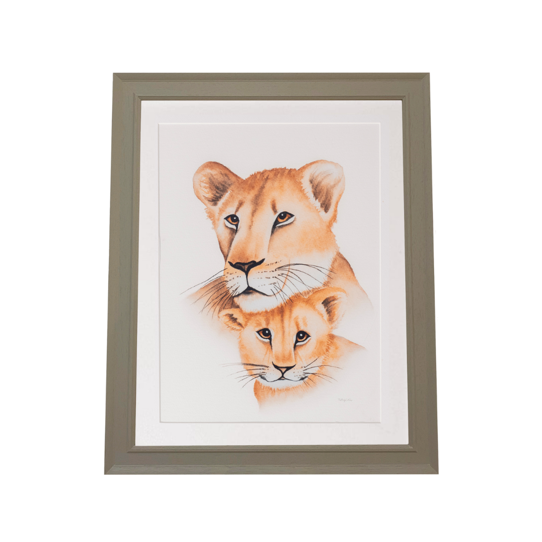 lion wall art print for baby nursery decor