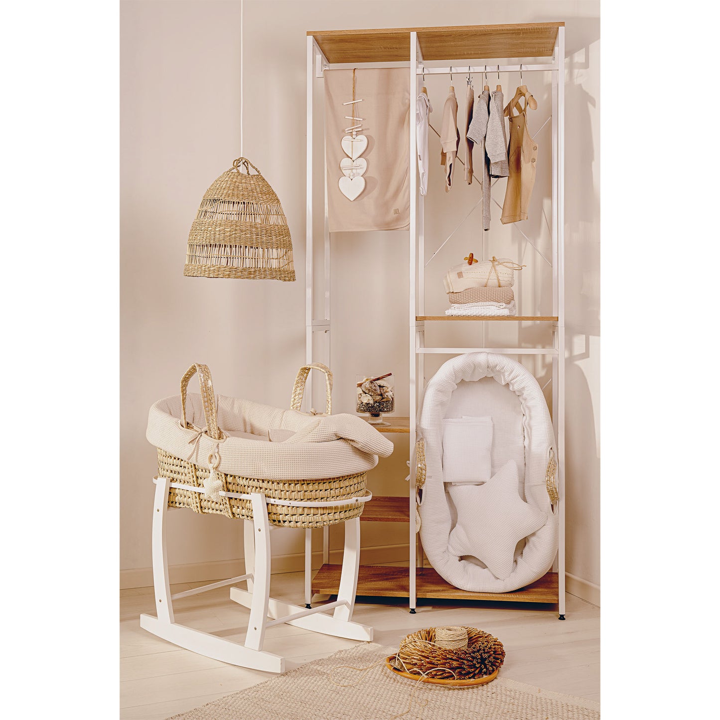 gender-neutral baby moses basket