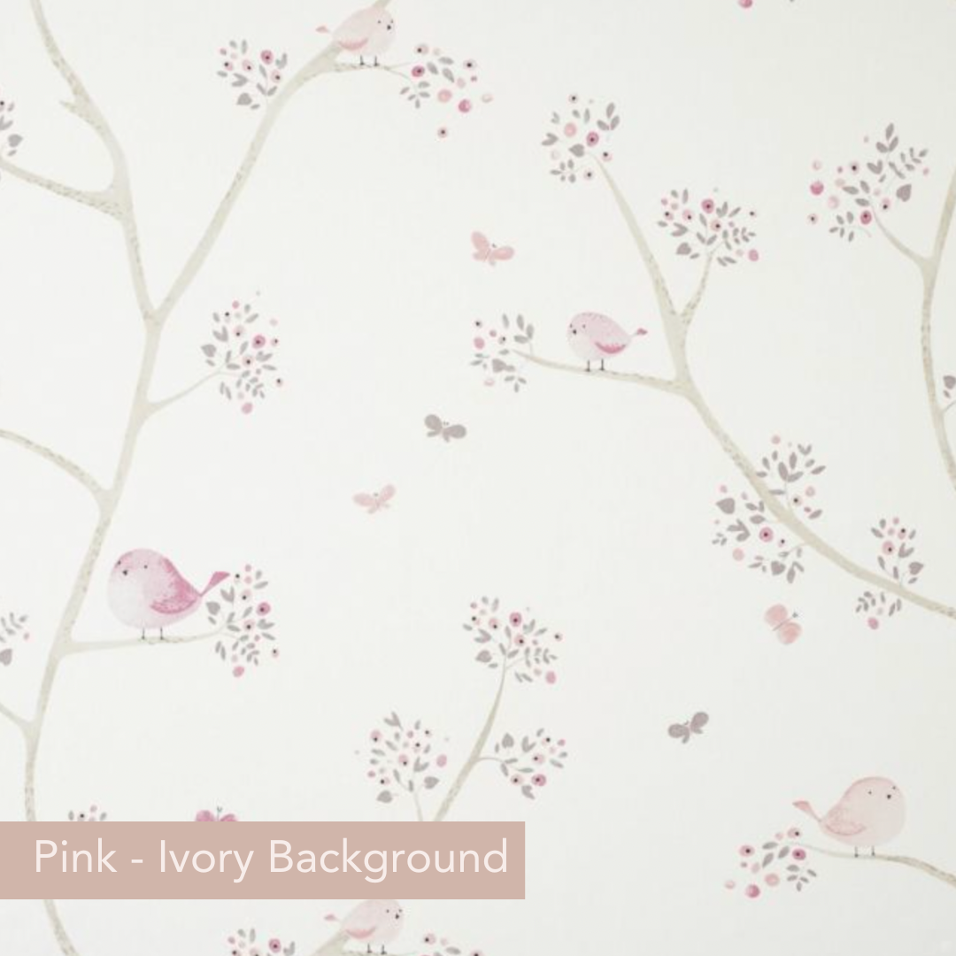 luxury pink oiseaux fabric