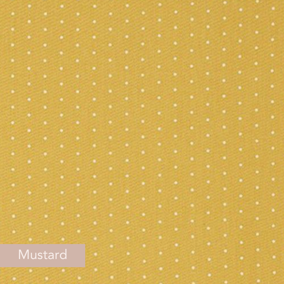 luxury pois fabric by casadeco mustard variant