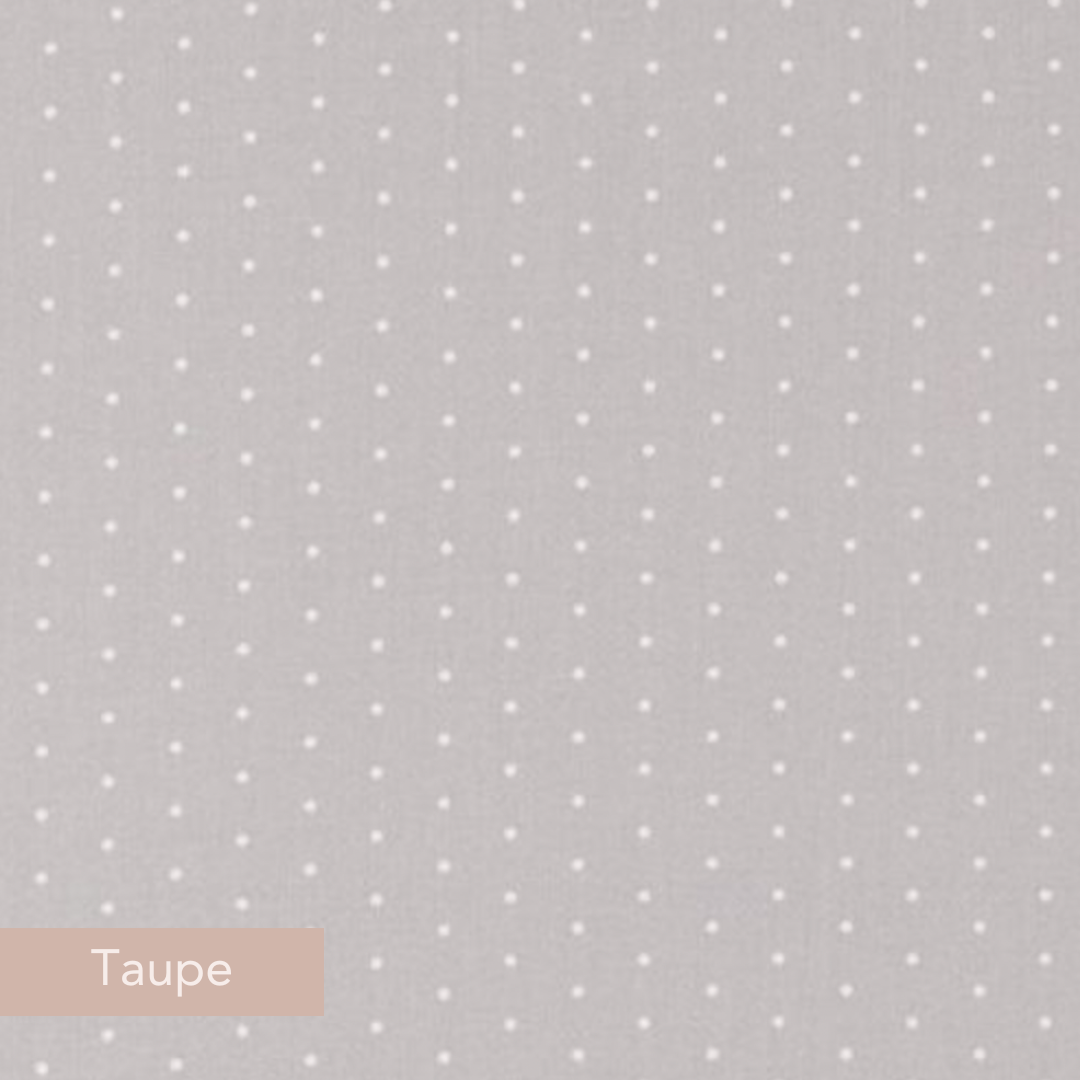 luxury pois fabric by casadeco taupe variant