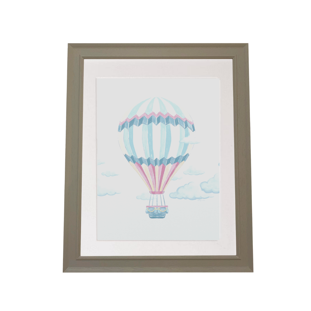 hot air balloon art print for children's room