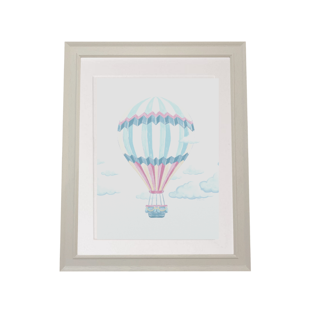 hot air balloon art print for baby nursery