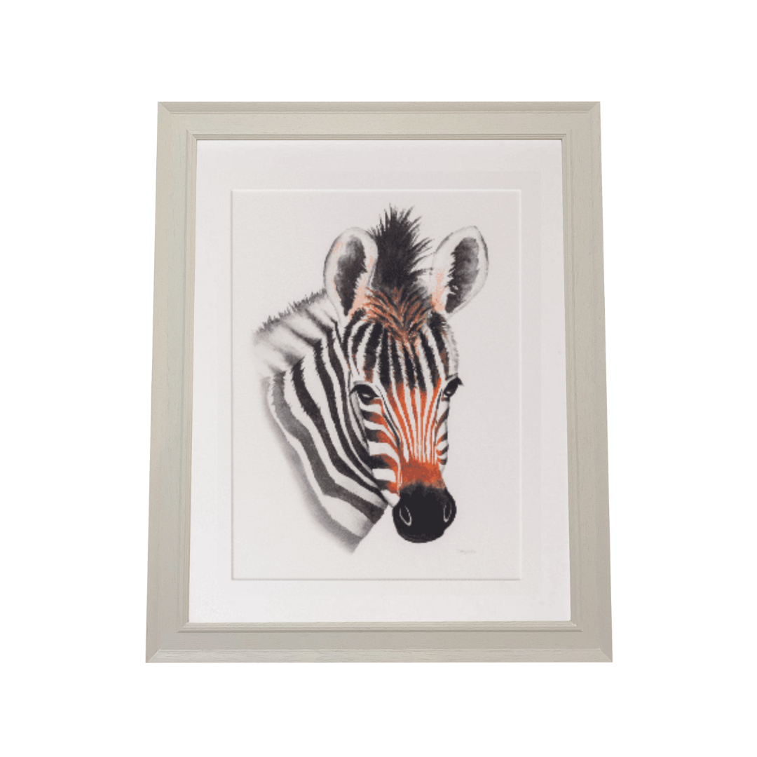 zebra safari art print for baby nursery